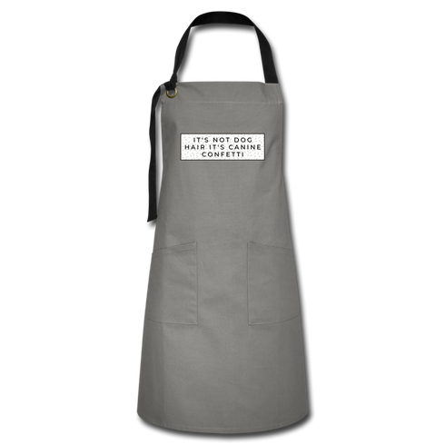 Canine Confetti Artisan Apron - gray/black